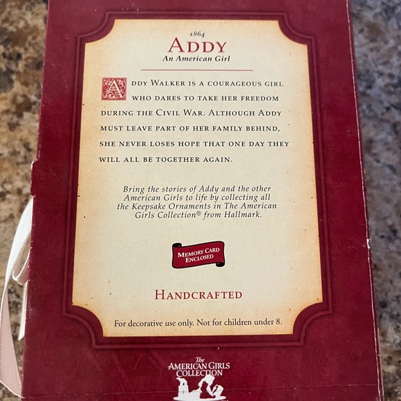 The American Girl Collection from Hallmark Addy Ornament Christmas Keepsake - Picture 3 of 3